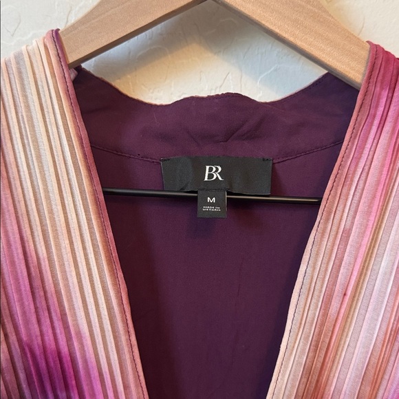 Banana Republic Ana Pleated Pleated Maxi Dress Watercolor Abstract Size M - Picture 6 of 6